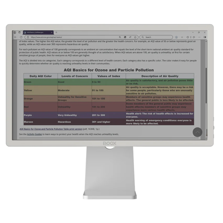 Boox Mira PRO COLOR  25" E INK Monitor (with front light)